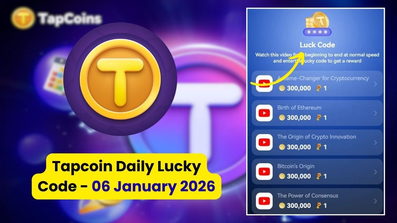 Tapcoin Daily Lucky Code Today - 06 January 2026